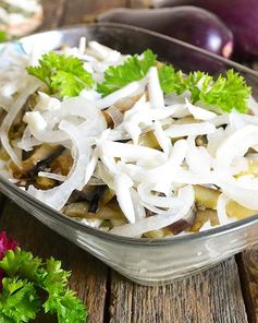 Баклажаны жареные с яйцом