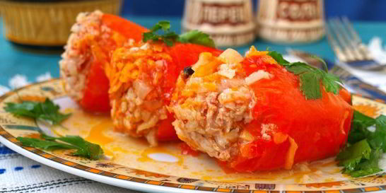 Фаршированный перец с индейкой