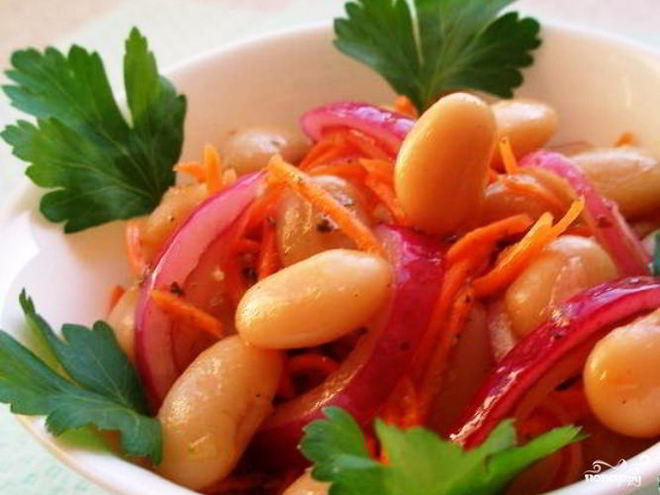 Рецепт фасоли с морковью и луком