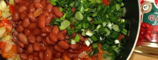 фасоль с овощами и яйцом. Шаг 5