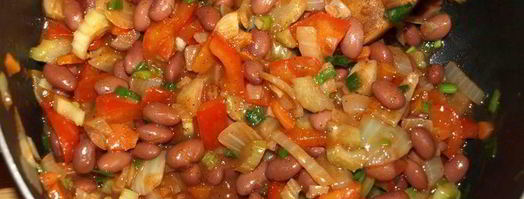 фасоль с овощами и яйцом. Шаг 6