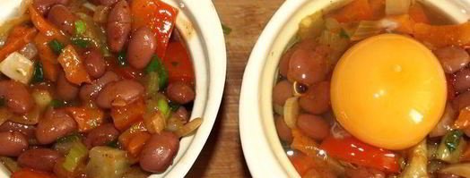 фасоль с овощами и яйцом. Шаг 7