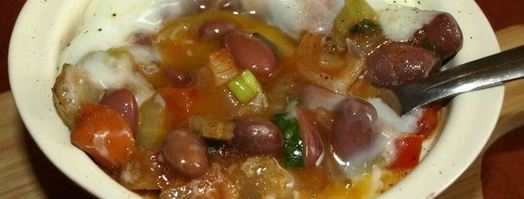 фасоль с овощами и яйцом. Шаг 10