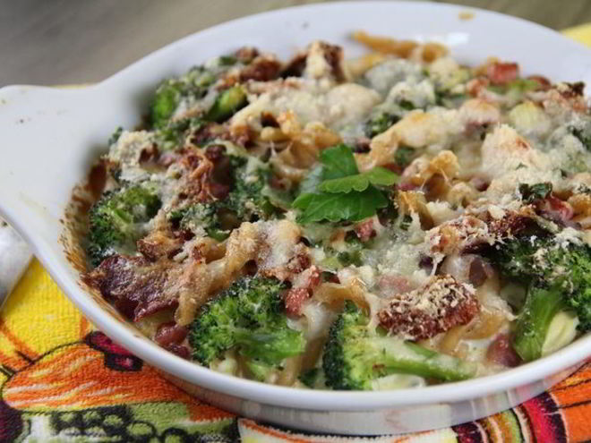 Рецепт гратен из пасты и овощей