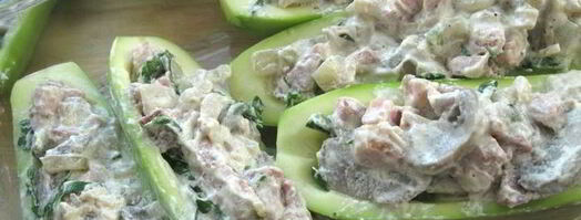 кабачки, фаршированные грибами. Шаг 9