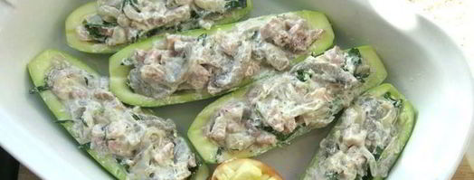 кабачки, фаршированные грибами. Шаг 10