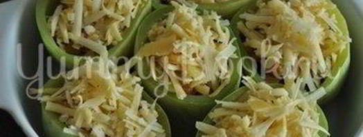 кабачки, фаршированные курицей и овощами. Шаг 11