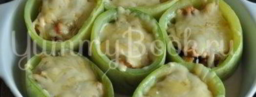 кабачки, фаршированные курицей и овощами. Шаг 14