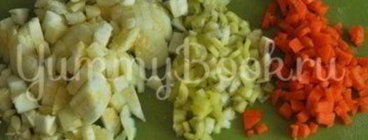 кабачки, фаршированные курицей и овощами. Шаг 5