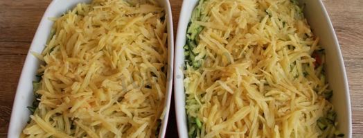 кабачки с фаршем и картофелем в духовке. Шаг 8