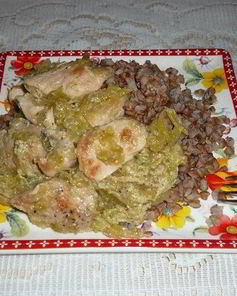 Кабачки, тушенные с курицей