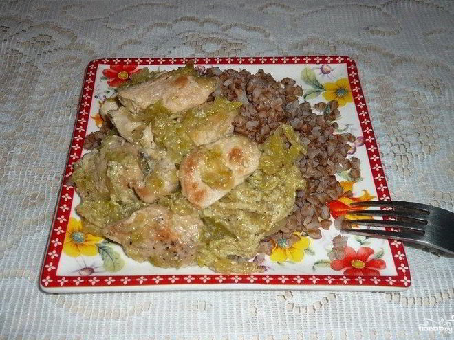 Рецепт кабачков, тушенных с курицей