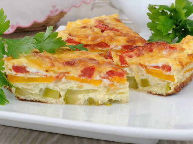 Рецепт кабачков жареных с яйцом и помидорами