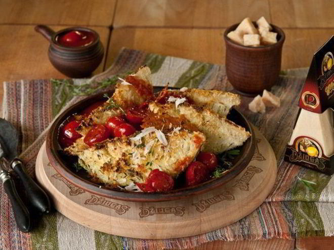 Рецепт капусты, запеченной под сырной корочкой