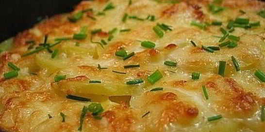 Картофель дофине, запеченный под сыром