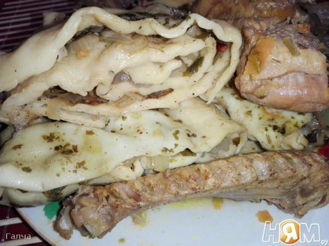 Рецепт луковой катламы с тушеной уткой