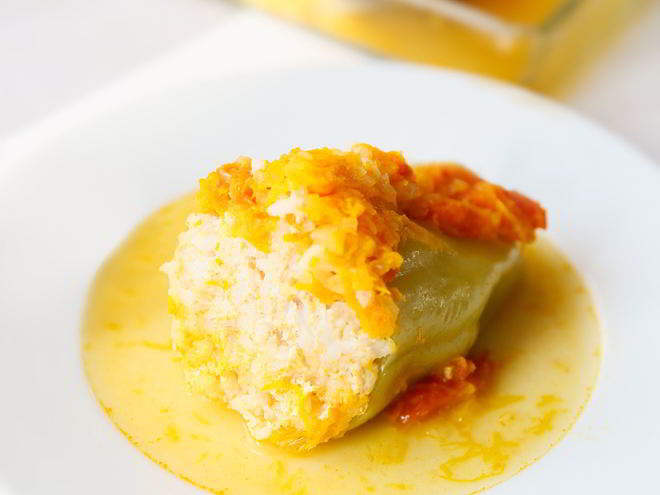 Рецепт перцев, фаршированных куриным фаршем и рисом