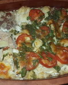 Цветная капуста, запеченная с мясным фаршем