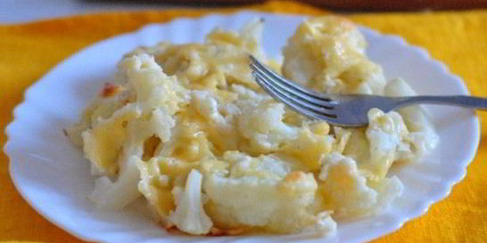 Цветная капуста, запеченная в духовке с сыром