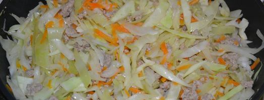 тушеная капуста с фаршем. Шаг 12