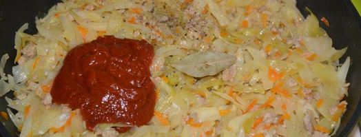 тушеная капуста с фаршем. Шаг 13