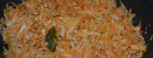 тушеная капуста с фаршем. Шаг 14