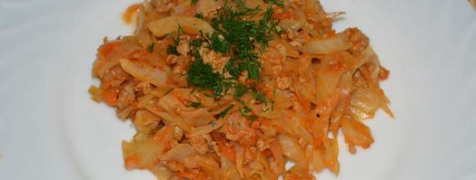 тушеная капуста с фаршем. Шаг 15