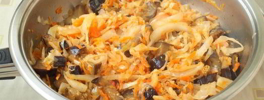 тушеные баклажаны с капустой. Шаг 5