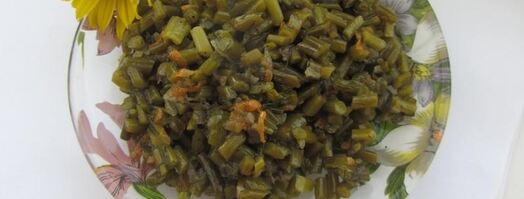 тушеные чесночные стрелки. Шаг 9