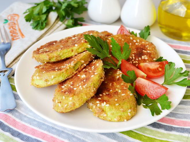 Рецепт вегетарианских отбивных из кабачков