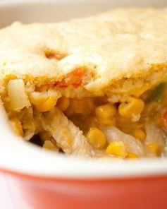 Запеченный картофель с кукурузой и курицей