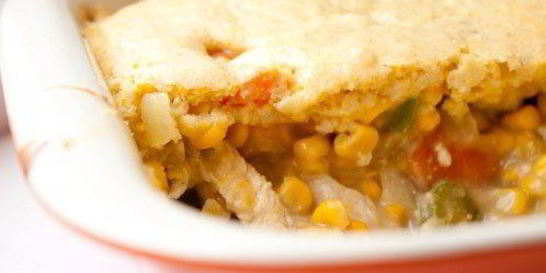 Запеченный картофель с кукурузой и курицей