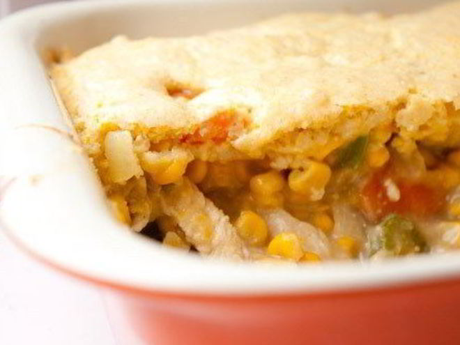 Рецепт запеченного картофеля с кукурузой и курицей