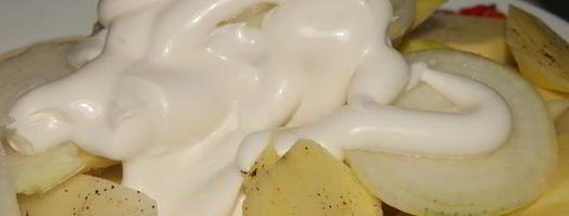 запеченный картофель с луком в сметане. Шаг 4