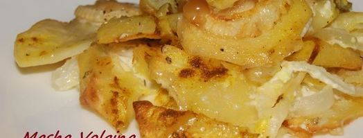 запеченный картофель с луком в сметане. Шаг 6