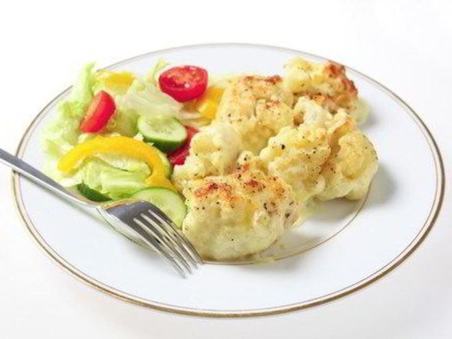 Рецепт жареной цветной капусты в сырном соусе