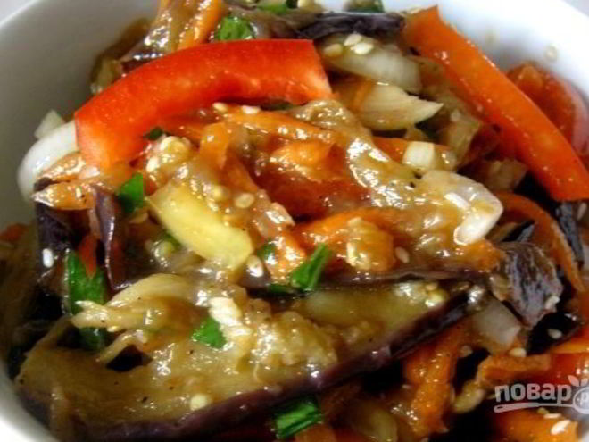 Рецепт жареных баклажанов с медом