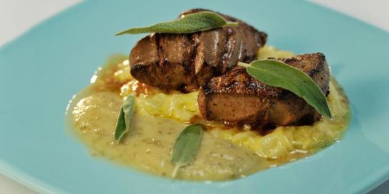 Говяжья печенка с томленым луком