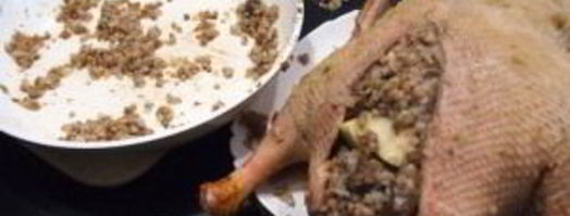 гусь с гречкой, грибами и печенью. Шаг 6