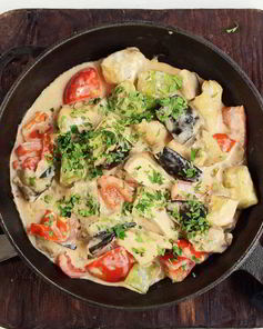 Кабачки с куриной печенью