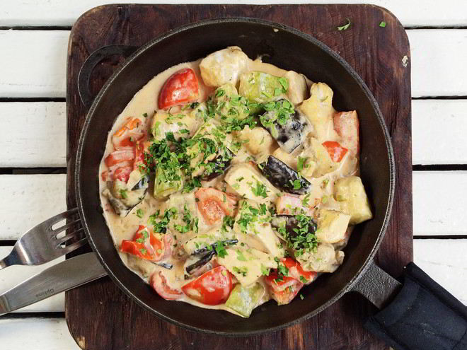 Рецепт кабачков с куриной печенью