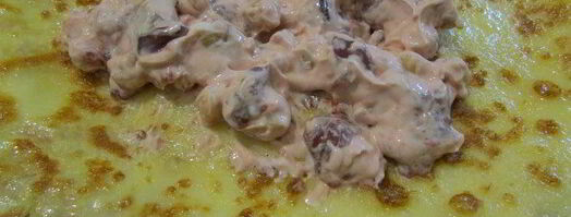 креспелле с печенью, нутом и помидорами черри. Шаг 6