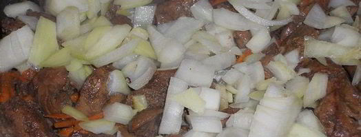 куриная печень с грибами. Шаг 2