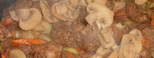 куриная печень с грибами. Шаг 3