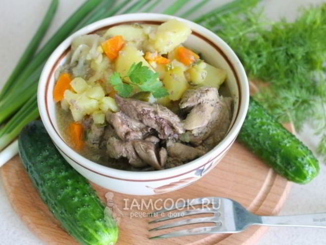 Рецепт куриной печени с картошкой в мультиварке