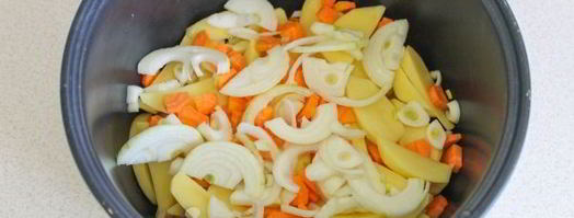 куриная печень с картошкой в мультиварке. Шаг 6