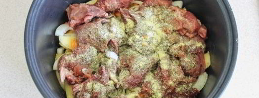 куриная печень с картошкой в мультиварке. Шаг 8