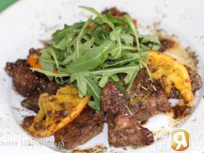 Рецепт куриной печени тушеной по-итальянски с апельсином