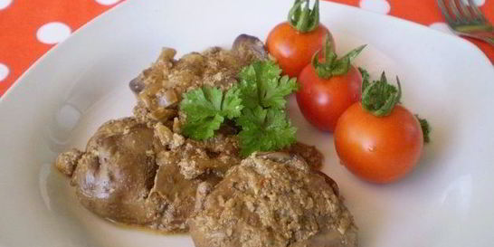 Куриная печень в сливках в мультиварке