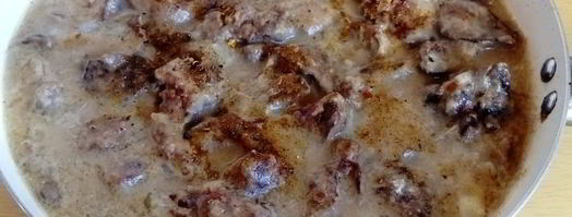 куриная печень в сметанном соусе. Шаг 7